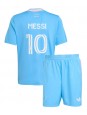 Billige Inter Miami Lionel Messi #10 Tredjedraktsett Barn 2025-26 Kortermet (+ Korte bukser)